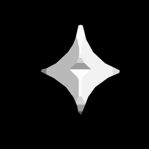 heart spades caro   3 foldet flip figutine 3D model