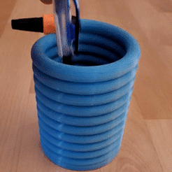 better_quality.gif STL file Water hose as pen holder in spiral shape・3D printing design to download, gamework
