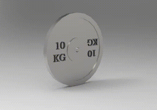 Bumper Plate 10 Kg - 3D model önizlemesi