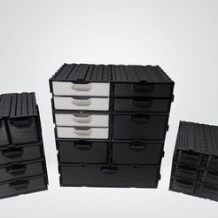 Portada.gif 3D file ECONOMICAL STACKABLE DRAWERS - FAST PRINTING・3D print design to download