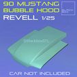 0.gif 3D file BUBBLE HOOD FOR 90 Mustang Revell 1/25th Modelkit・Model to download and 3D print
