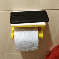 papel higienico gif.gif Файл STL Toilet paper holder unwinder・Модель 3D-принтера для скачивания