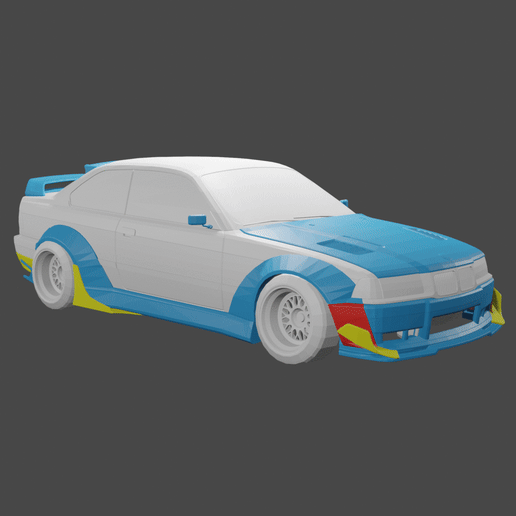 🚗 1/24 BMW E36 M3 PANDEM WIDEBODY KIT・ STL File for 3D printing