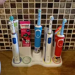 VID_20231226_120114-00_00_00-00_00_30.gif Oral-B 2 or 4 electric toothbrush holder with charger and color ring