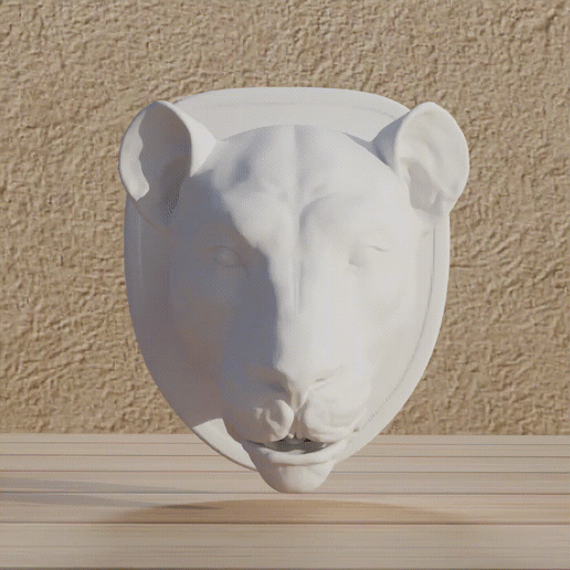 Trophée-lion.gif Descargar archivo Archivo: Trofeo de animales leones en formato digital • Diseño para impresión en 3D, Mak3_Me_Studio