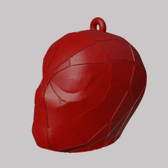 0001-0160.gif Archivo STL Spiderman Cabeza Hombre Araña , llavero - colgante - pendiente・Plan para descargar y imprimir en 3D