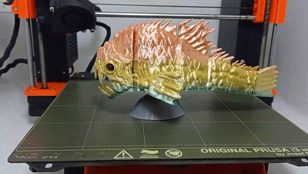 piranha-1.gif STL file Articulated Print-In-Place Monster Piranha・3D printer design to download, Avoline3D