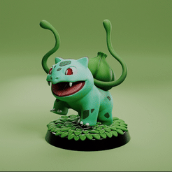 1.-Cover-rotation.gif STL-Datei #0001 Bulbasaur - Pokémon・3D-druckbares Modell zum Herunterladen