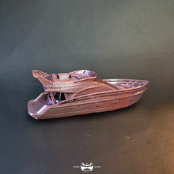 Yatch-T52-Boat-Sealine.gif STL file Yatch T52 Boat Sealine・3D printer model to download