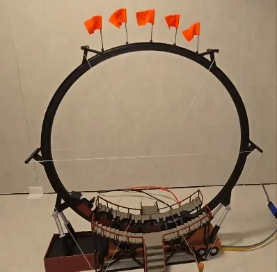 3D-Druckbares Ring of Fire Fahrgeschäft Modell H0
