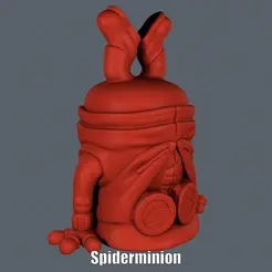 Spiderminion.gif STL file Spiderminion Homecoming (Easy print no support)・3D printing model to download