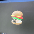 burger.gif Archivo STL Lindo pug como hamburguesa・Modelo para descargar e imprimir en 3D, ragnarokjan