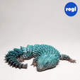 ARMADILLO.gif Download STL file ARTICULATED ARMADILLO LIZARD (LITTLE DRAGON) • 3D print object, rogistudios