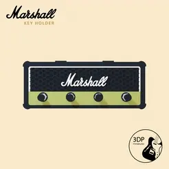 Marshall_1.gif STL file MARSHALL | KEY HOLDER・Model to download and 3D print