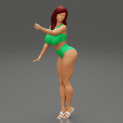 6ilmp5.gif STL-Datei Sexy brünette Frau posiert und öffnet Fenster 3D-Druck Modell・Design für 3D-Drucker zum herunterladen, 3DGeshaft