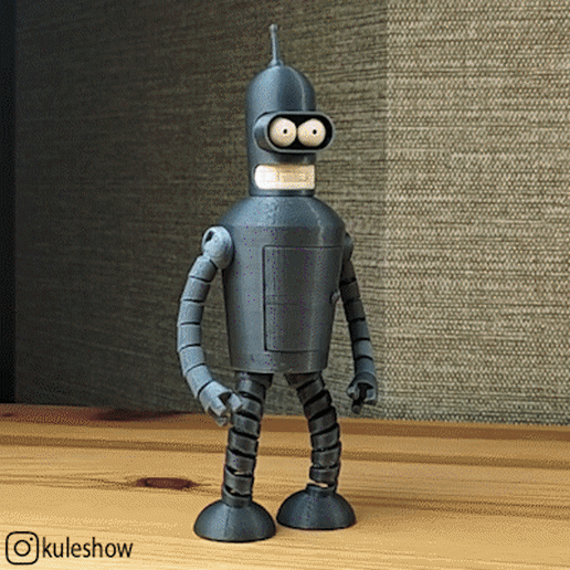 VID_20220303_142133_1.gif Download free STL file Bender Futurama 🪥🌈🤖 • Model to 3D print, bigovereasy