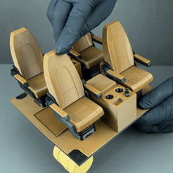 CGZA1289_1.gif Free 3D file Interior for 5 ton truck M923A2・3D printing template to download