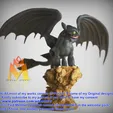 Toothless-Diorama-Version.gif Toothless Night Fury Diorama - How to Train Your Dragon  - Classic Animation & cartoon-FANART FIGURINE