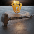 TheCaber_Animated.gif STL file Sledge Hammer 1:1 - Six Invitational Trophy・3D printer model to download