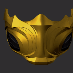 ezgif.com-video-to-gif-1.gif STL-Datei Mortal Kombat 1 Skorpion Maske Cosplay・Design für den 3D-Druck zum Herunterladen