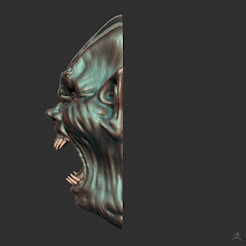 Vampire_Face_01.gif Archivo STL Cara de vampiro・Objeto imprimible en 3D para descargar, AndyBetts3D