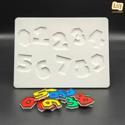 Cults01.gif 10 piece puzzle (numbers) for children aged 2 to 4 years, in Mario Kart style