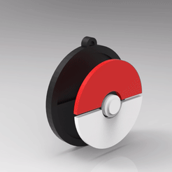 123.15.gif Fichier 3D Pendentif porte-clés Pokemon Pokeball・Objet pour imprimante 3D à télécharger, franm1994