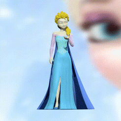 elsa.gif Free STL file frozen : Elsa From Frozen Free Kids Toy Beautiful Princess・Object to download and to 3D print