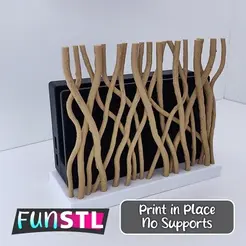 funstl-dock-switch-wood-video-1.gif FUNSTL - Nintendo Switch dock, Modern natural wood effect 3MF
