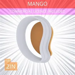 Mango~2in.gif Mango Cookie Cutter 2in / 5.1cm