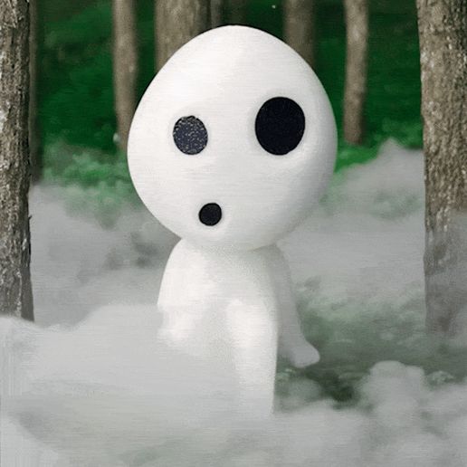 gif_1.gif Kodama (#5) ✨🌲, Princess Mononoke🐺🌕, Miyazaki, FanArt, Ghibli🌟