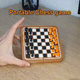 20231229_003500.gif Portable magnetic chessboard (1 multicolor nozzle, no supports, print-in-place)