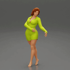 ezgif.com-gif-maker-1.gif Archivo 3D Hermosa mujer con camisa larga casual de pie modelo de impresión 3D・Diseño de impresora 3D para descargar, 3DGeshaft