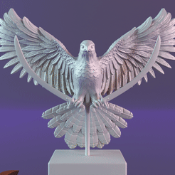 306.gif 3D file Eagle statue・Model to download and 3D print