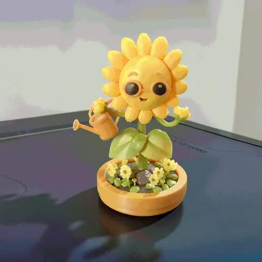 Sentient Sunflower in Pot | Multicolour & Single Colour