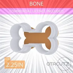Bone~2.25in.gif Bone Cookie Cutter 2.25in / 5.7cm
