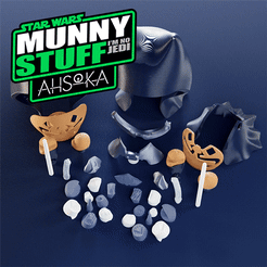 MunnySTUFF_SWAhsoka_RenderLoop_thb.gif Fichier STL Munny Stuff | Star Wars Ahsoka | Artoy Figurine Accessoires・Objet pour imprimante 3D à télécharger