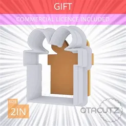 Gift~2in.gif Gift Cookie Cutter 2in / 5.1cm