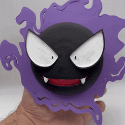IMG_1218-2.gif Free STL file 092- Fantominus / Gastly articulated・3D printing model to download