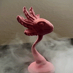 AXVid.gif Fichier STL gratuit Statue d'Axolotl souriante et mignonne・Design à télécharger et à imprimer en 3D