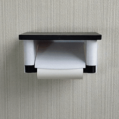 shelf-ad.gif 3D file Yet Another Quick Change Toilet Paper Roll Holder - Shelf・3D printing model to download