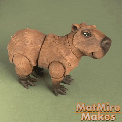 Capybara_demo_offset_sm_gif.gif Capybara Articulated Fidget, print-in-place body, snap-fit, cute-flexi