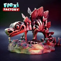 Dan-Sopala-Flexi-Factory-Skeleton-Stegosaurus.gif Flexi Factory Skeleton Stegosaurus with 3mf files included!