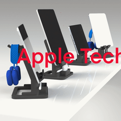 634EAEA5-7391-43C4-A11E-4A21B4D4BD26.gif STL file Apple iPad PRO STAND - Optional HeadPhones Stand・3D printer model to download