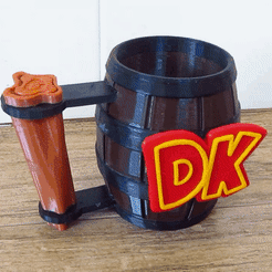 KONGG.gif Файл STL Кружка для пива или пепси (DONKEY KONG BARREL)・3D-печатная модель для загрузки