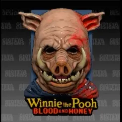 Pig.gif STL file WINNIE THE POOH BLOOD AND HONEY PIGLET・3D printing template to download, GioteyaDesigns