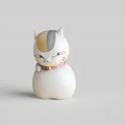 Madara-Nyanko-sensei-Natsume's-Book-of-Friends.gif Fichier STL Madara (斑)-Nyanko-sensei-Livre d'amis de Natsume - chat-félin-pose assise-FANART FIGURINE・Modèle pour impression 3D à télécharger