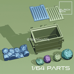 0.gif 3D file Dumpster Diorama parts 1-24 1-64th scale・3D printer model to download, BlackBox