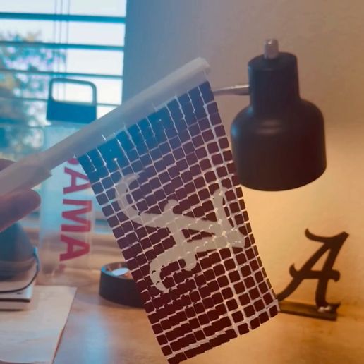 Alabama-Football-Printable-Flag.mp4 Drapeau Alabama Crimson Tide Script A, impression en place, flexible