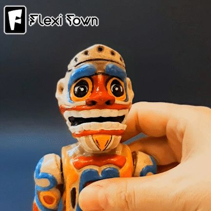 Flexi-Town-Tiki-G2.gif Флекси Тики, шарнирная фигурка-фиджет, 3мф в комплекте